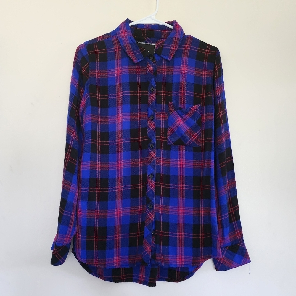 Rails Hunter Flannel Plaid Button Down Shirt Size XS - Picture 3 of 13